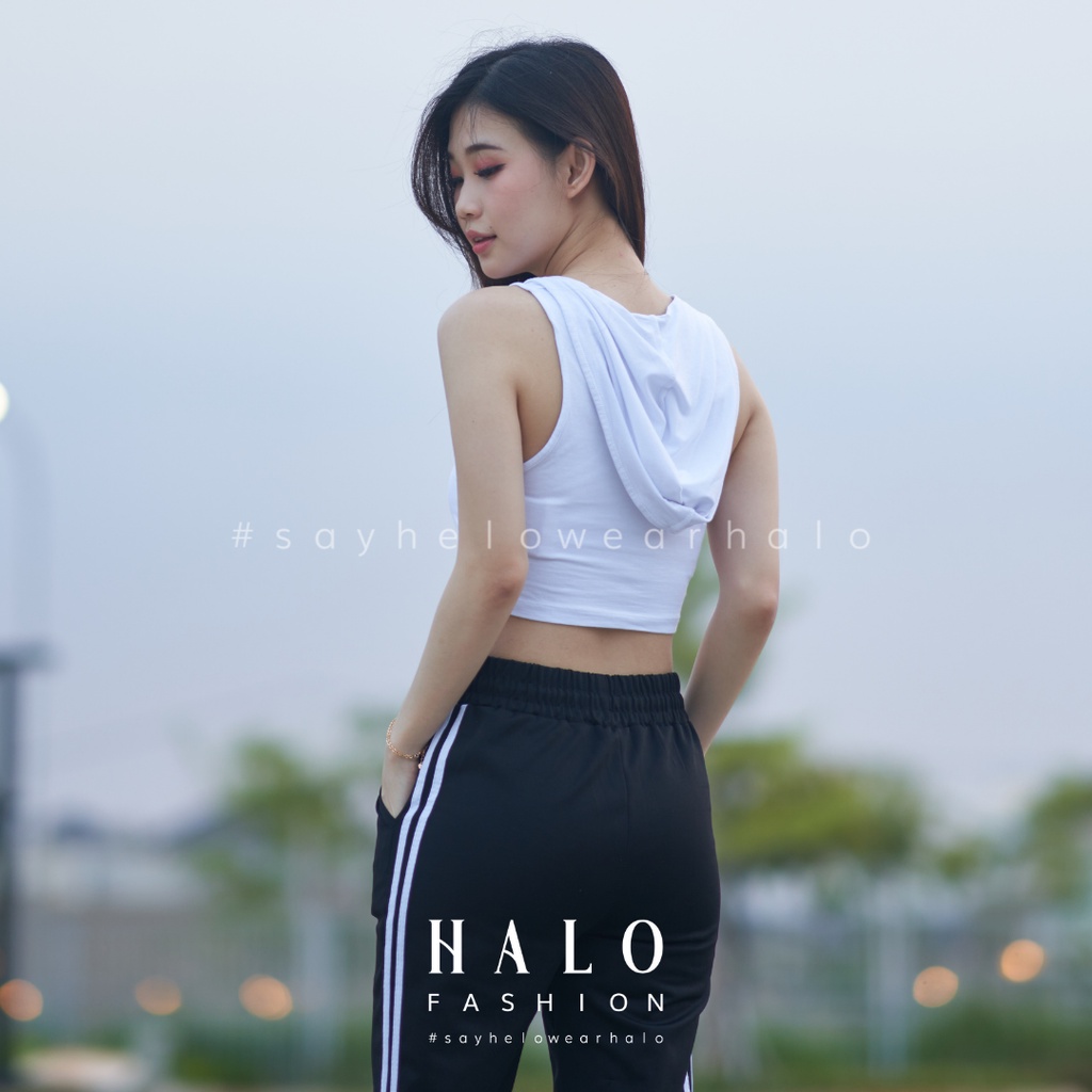 [HaloFashion] Pharsa Sexy Crop Top Hoodie Tank Top Basic Top Gym Top Korean Fashion