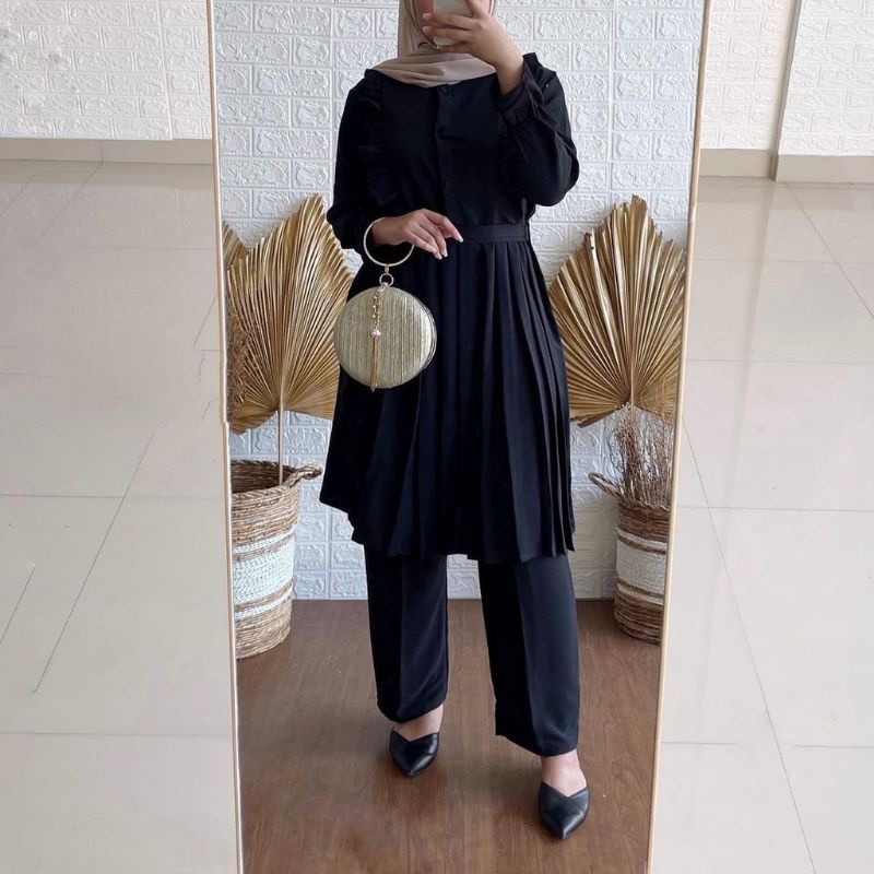 Hika Setelan Wanita - One Set Wanita - Baju Setelan Wanita- Setelan Muslim Wanita - Set 2in1