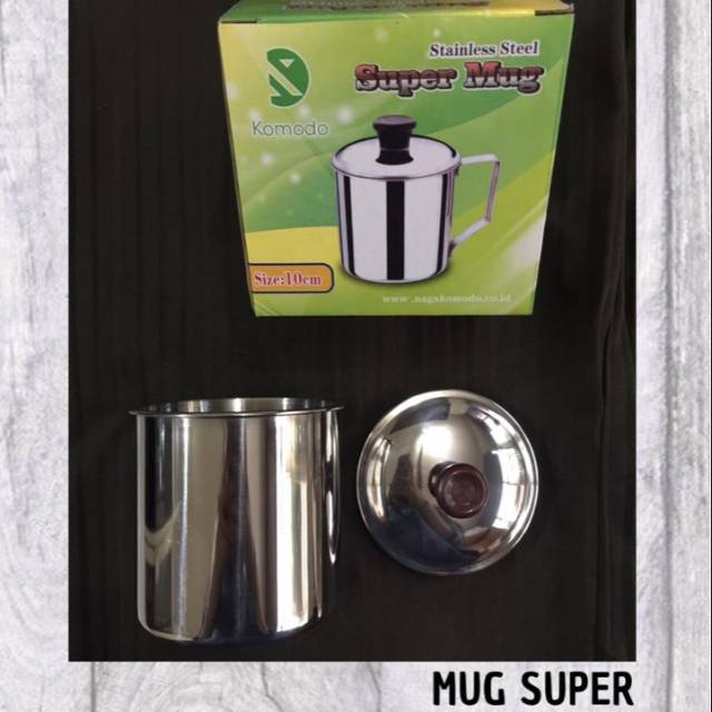 MUG SUPER STAINLESS / GELAS MINUM STAINLESS / CANGKIR 12 cm