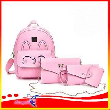 Charyatink - Tas Ransel Korea Wanita Set Beranak Backpack Fashion