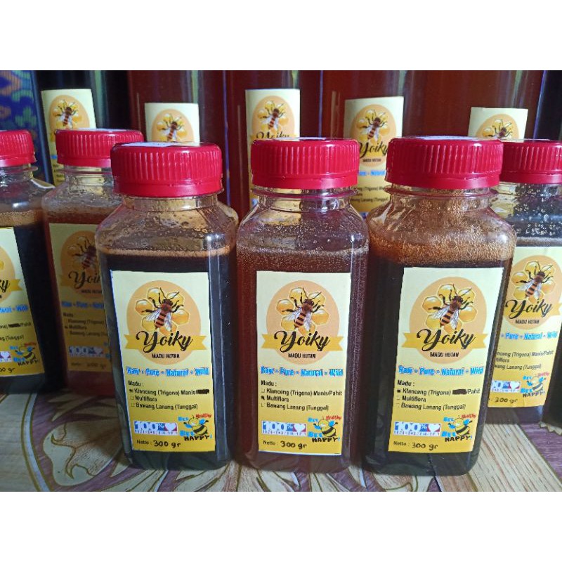 

YOIKY MADU HUTAN Murni Multiflora Klanceng Trigona Hitam Manis Pahit 300 gram