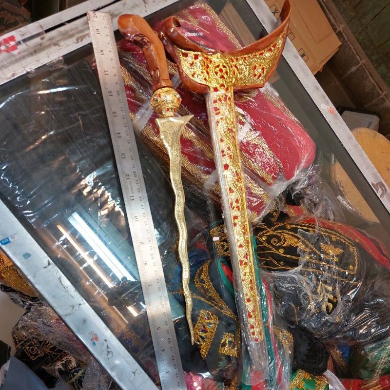 Keris Pengantin full dalam kuningan imitasi