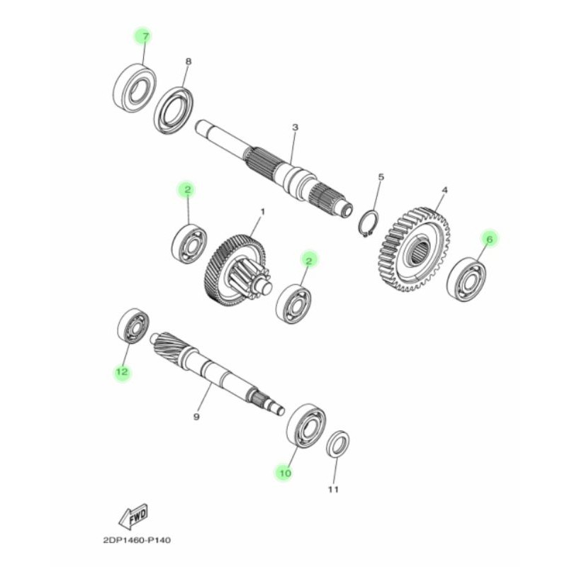 PAKET LAHER BEARING TRANSMISSION TRANSMISI NMAX ASLI ORI YAMAHA