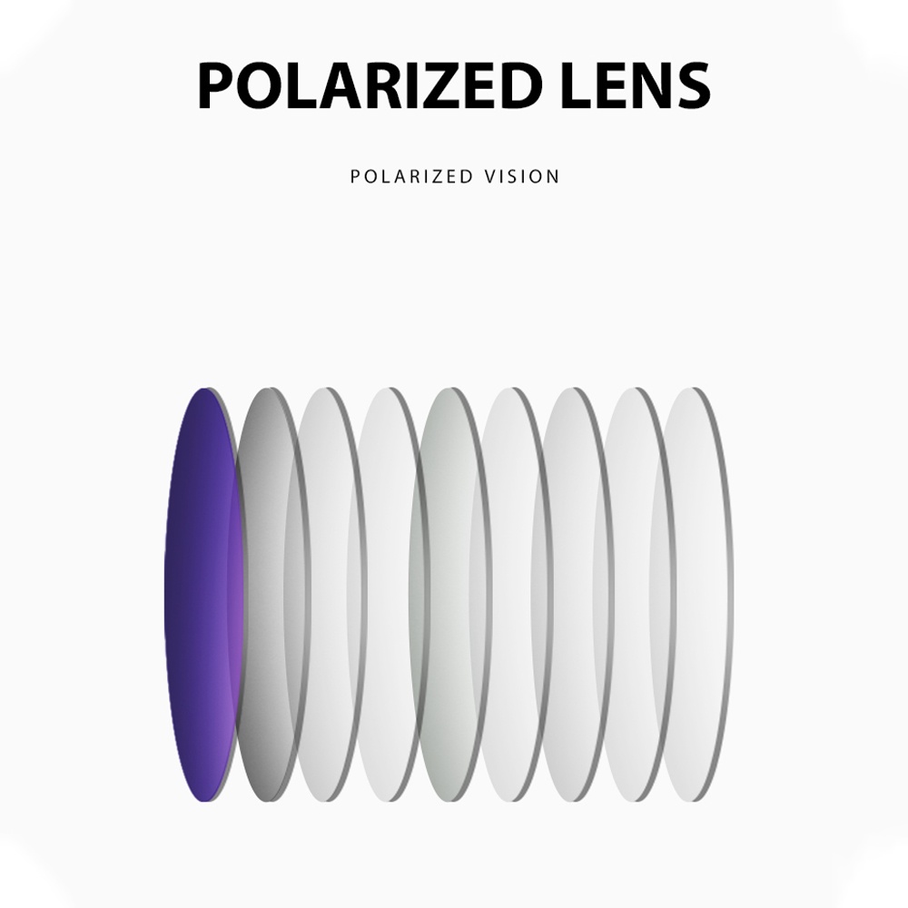 [Bisa Ganti Lensa] Kacamata Hitam Polarized Wanita Pria Cowok Besar Korea Gaya TR90 Frame Kaca Mata Hitam Anti Sinar Matahari UV400 Minus Viendo-6