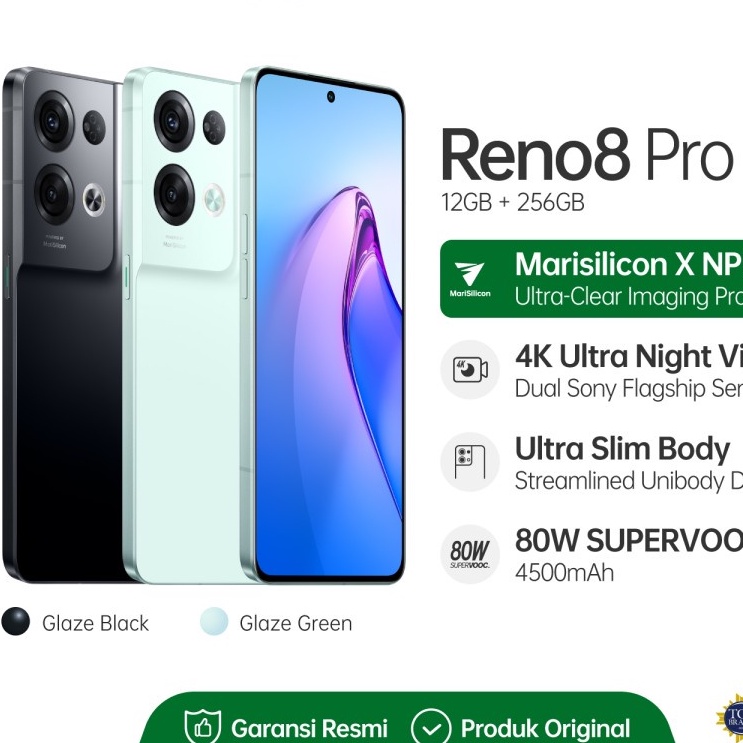 OPPO Reno8 Pro 5G Ram 12/256GB NFC Original Garansi Resmi