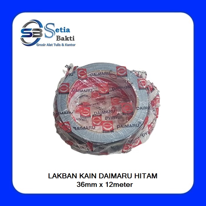 

DAIMARU TAPE Lakban Kain Jilid Hitam 1,5 Inch - 36 mm x 12 Meter - 1 Pcs