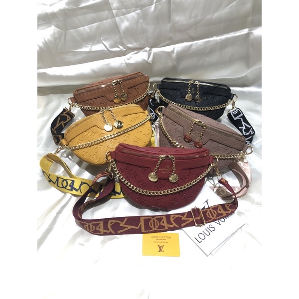 Ready TAS FASHION WAISTBAG MELINDA LV EMBOS SUPER