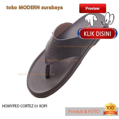 HOMYPED CORTEZ 01 KOPI sandal pria casual sandal sopan jepit