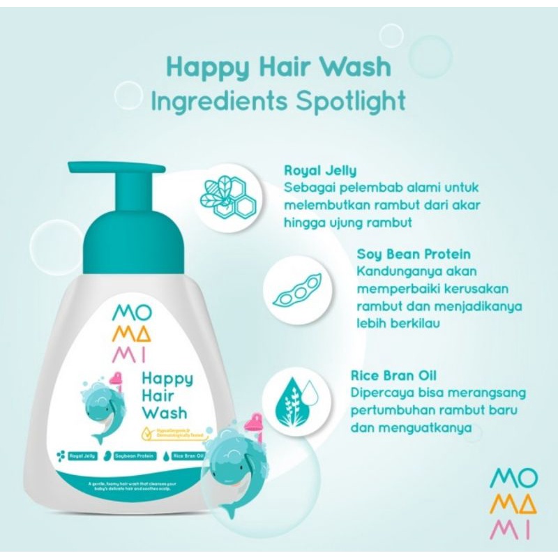 Momami Happy Hair Wash 250 ml/Shampoo Bayi Momami