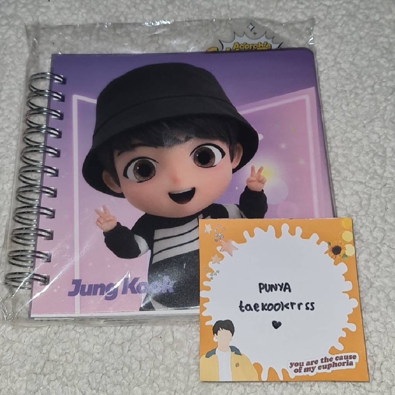 Jeon Jungkook Tiny Tan Notebook Official (Notebook JK) (BTS Tiny Tan) (BTS Official Merchandise Note
