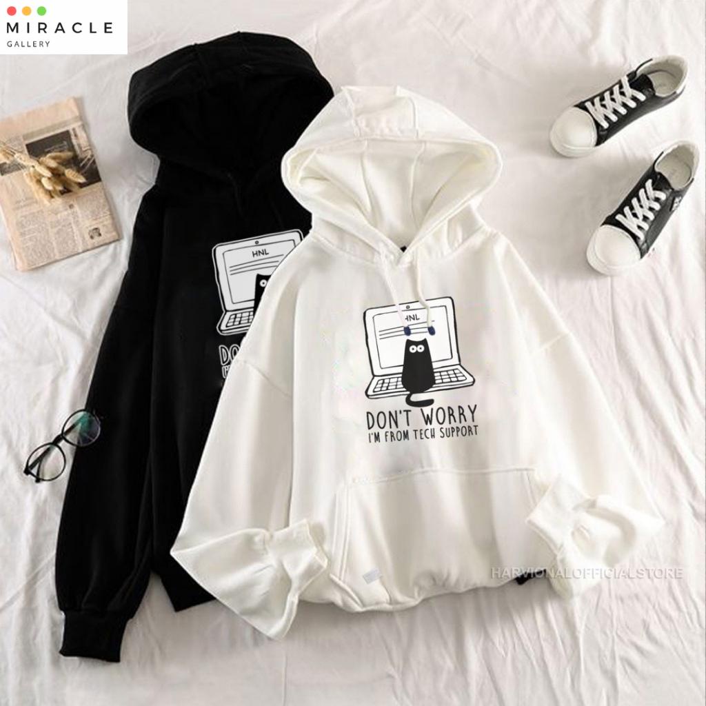 Sweater Hoodie Couple / Jaket Pasangan DON`T WORRY Bahan Fleece Premium