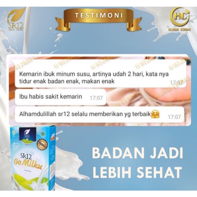 GO MILKU COKELAT SR12 / GOMILKU SR12 SUSU KAMBING ETAWA HALAL BPOM MENINGKATKAN KESEHATAN IMUN TUBUH MELANCARKAN ASI ASLI / SUSU KAMBING ETAWA BUBUK / PELANCAR ASI / SUSU KAMBING MURNI / PENGGEMUK BADAN AMPUH