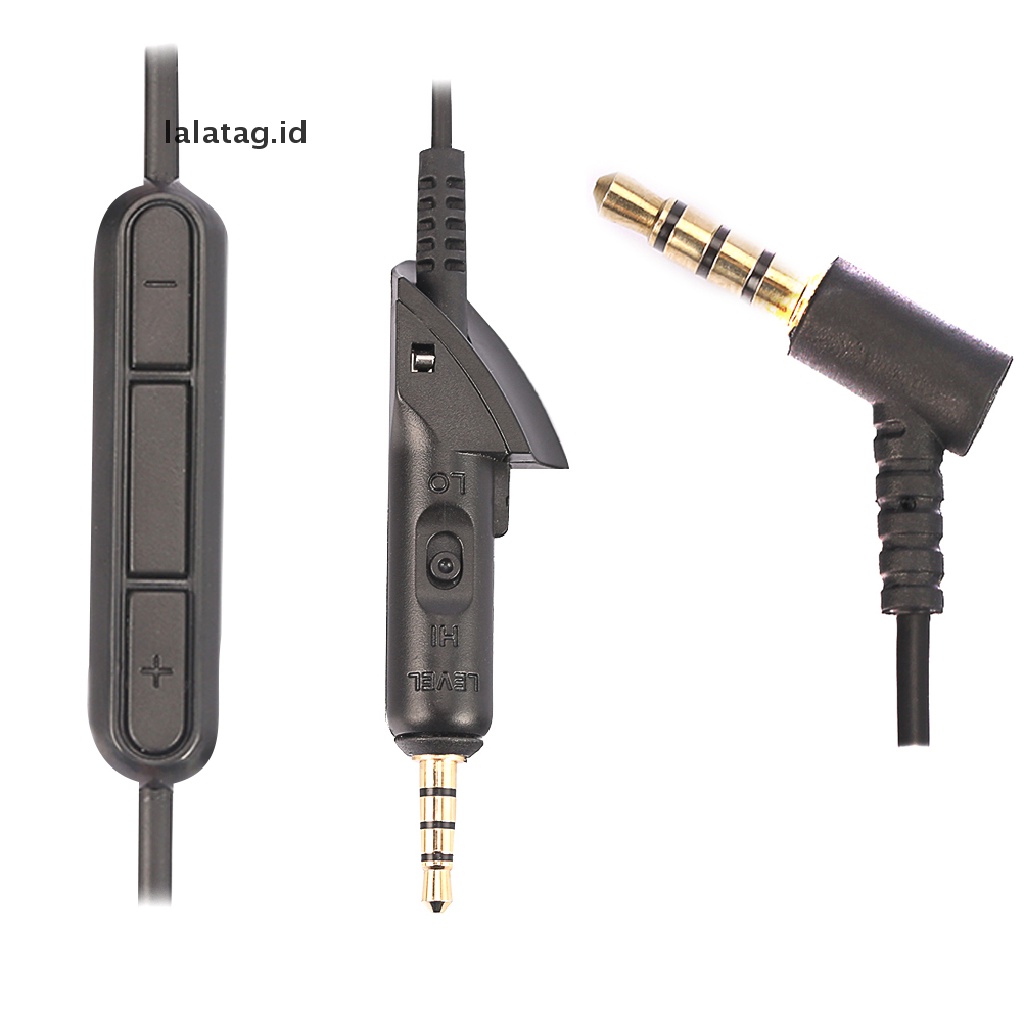 (Flyag) Kabel Audio Pengganti Dengan Mic Untuk Headphone QuietComfort QC15 Kabel Audio Pengganti Dengan Mic Warna Hitam Untuk Headphone QuietComfort QC15 Penggantian Penggantian