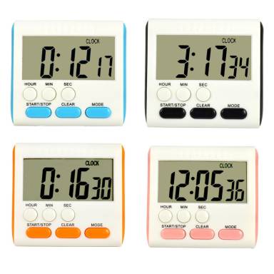 Timer Masak Dapur Digital LCD Kitchen Timer Alarm Cooking Kopi Kue Roti Elektrik Seduh Belajar Jam