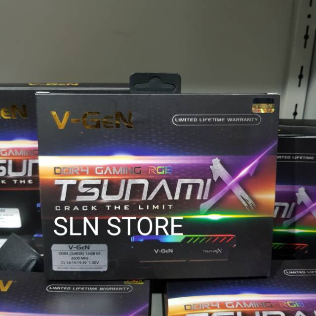 DDR4 16GB - 32GB V-GeN Tsunami X RGB RAM Gaming Vgen 2666MHz 3000Mhz 3200Mhz 3600Mhz