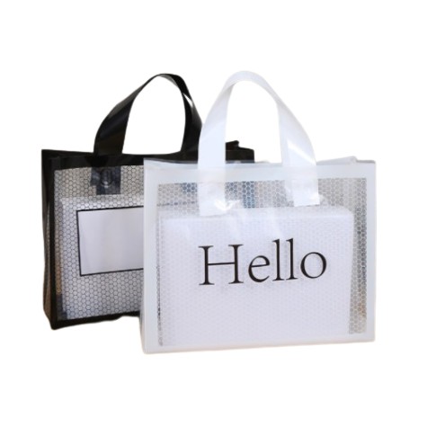 

Paper Bag Hello Besar Bening Transparan Kantong Packaging Goodie Bag