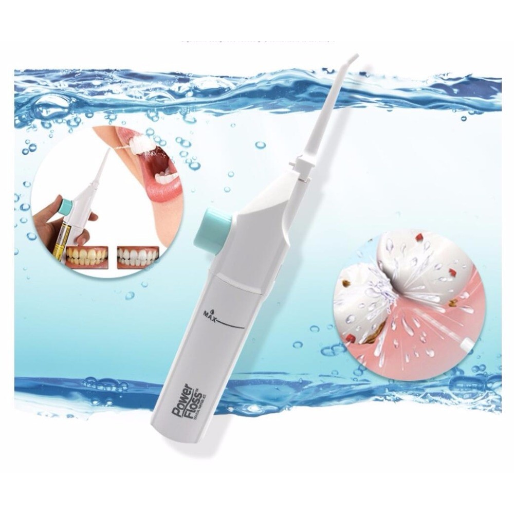 Power Floss Alat Pembersih Karang Gigi Dental Water Jet Pemutih Floos Portable Air Semprot