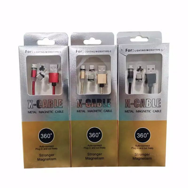 Kabel Data Magnetic 3 in 1 Magnet Kualitas Mantapp