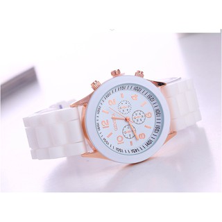 TU88 Jam Tangan Geneva Strap Jelly Rubber Warna Warni