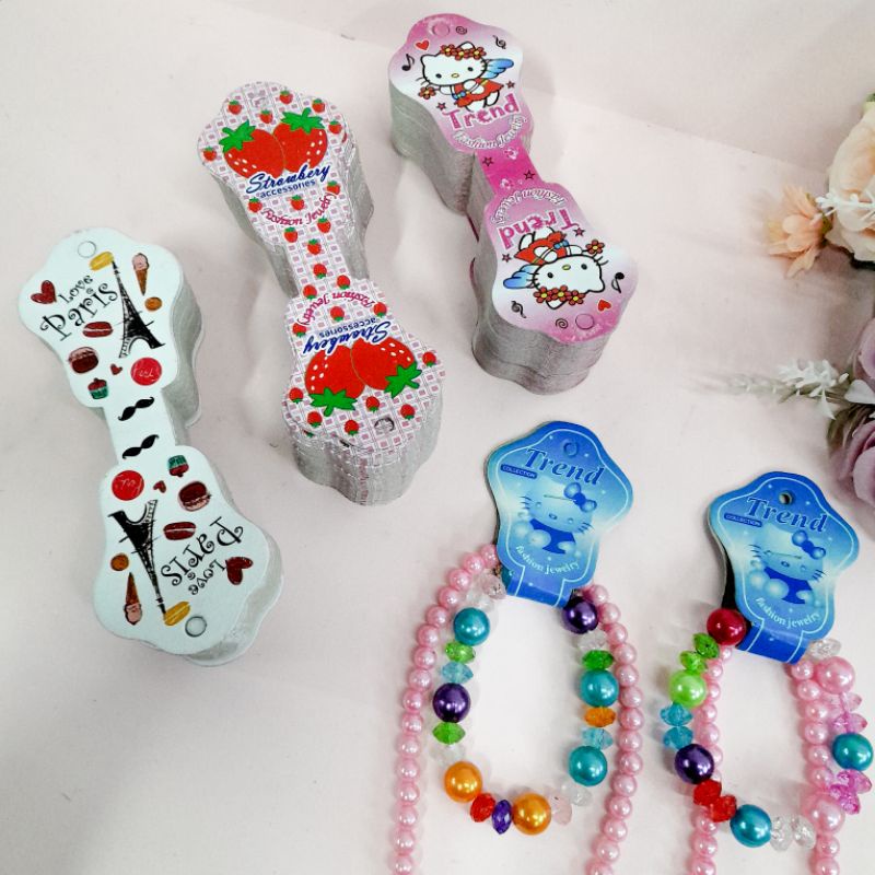 

KAR KALUNG CARD GANTUNGAN KUNCI LABEL AKSESORIS HANGTAG GELANG KALUNG