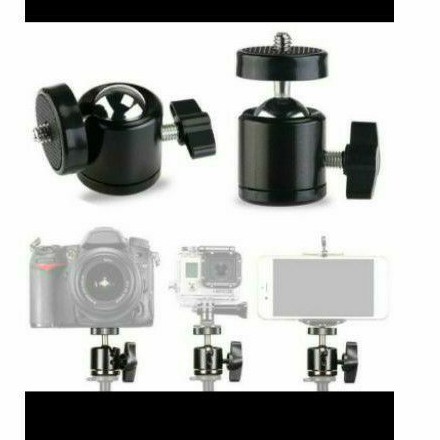 MINI BALLHEAD tripod besi 1/4" screw ballhead
