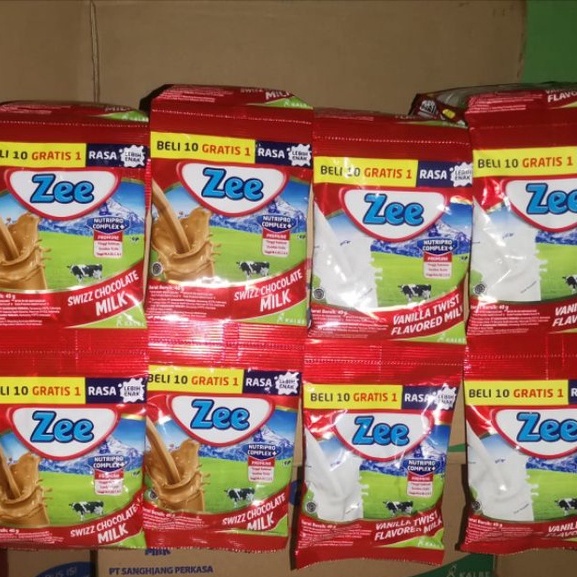 Jual Promo Susu Zee Sachet 10 Gratis 1 Renceng Kemasan Baru