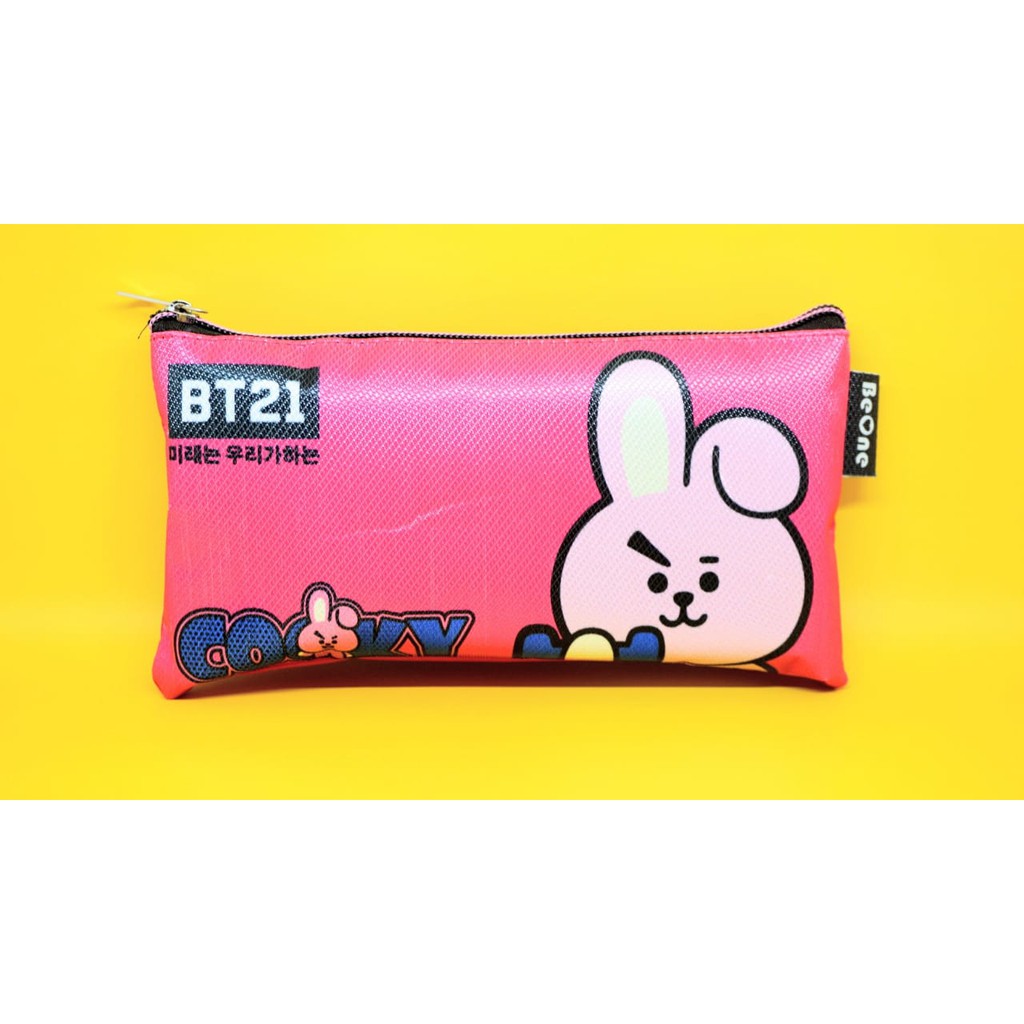 KOTAK PENSIL BT21 KANVAS TEMPAT PENSIL IMPORT LUCU PENSIL BOX BANGTANBOYS BISA GROSIR TERMURAH