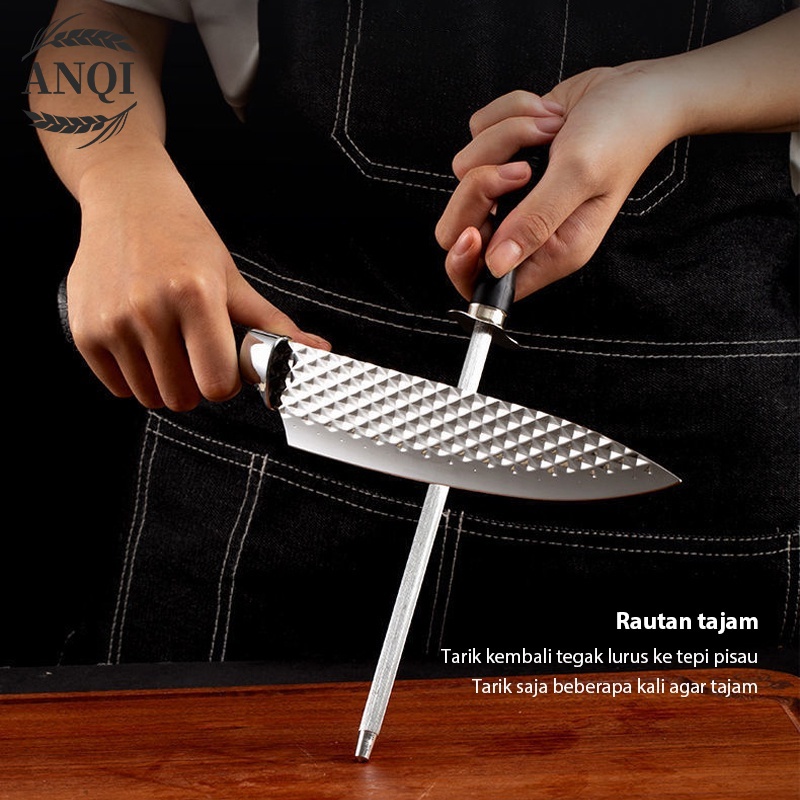 ANQI 1888 Knife Diamond Set 6 in 1 Stein Cookware Pisau Dapur Anti Lengket VS-1842