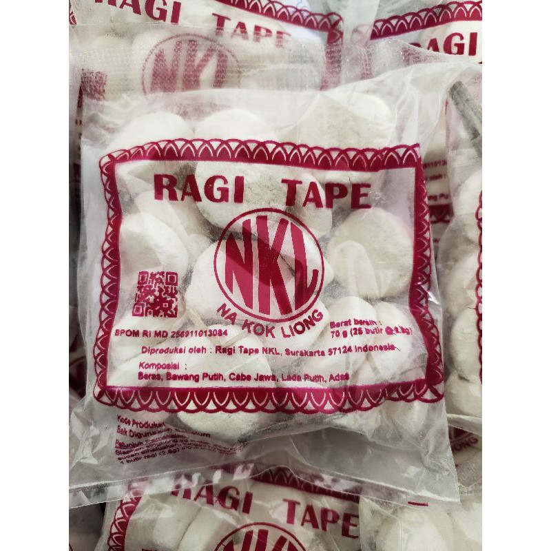 

Ragi Tape NKL 70 gr ( isi 25 butir)