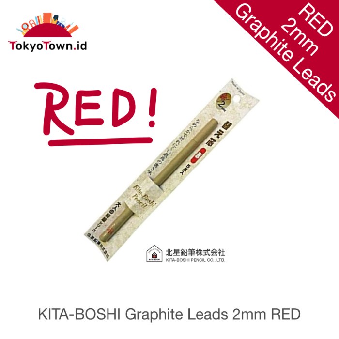 

Murah Kita Boshi Pencil Leads 2,0 Mm Red Colored Bagus