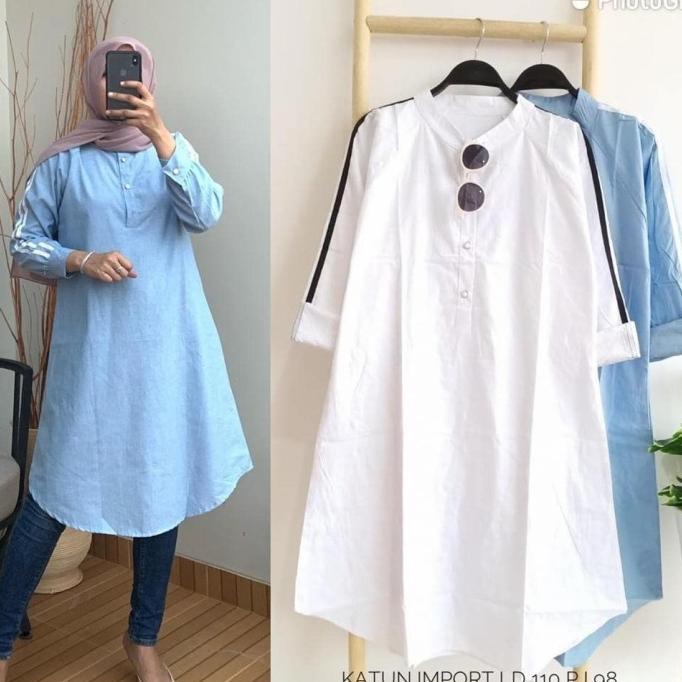 Tunik Linea Busui Jumbo Polos tunik lebaran kekinian baju atasan jumbo