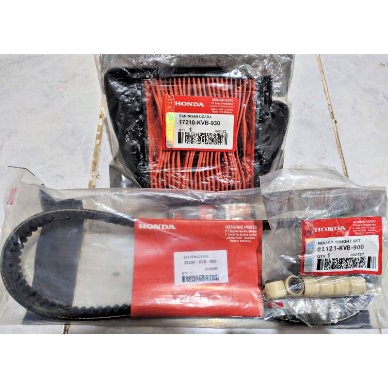 Vbelt roller Vanbelt roler Filter udara KVB Honda Vario 110 karbu Vario 110 cbs karbu Varla vario la