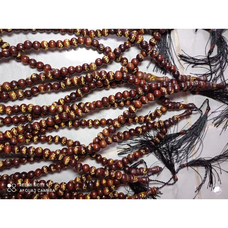 Tasbih muslim stigi setigi santeki dim 8mm ukiran 99 Asmaul Husna termurah,terlaris