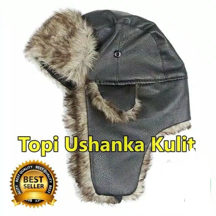 Topi Ushanka Kulit Trooper Winter Hat Hangat Topi Tentara Rusia