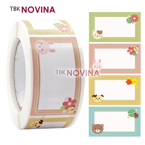 [KODE 140] Stiker Polos/ Label Nama 2.5x4.5 cm / 2.5x3.7cm (10pcs)