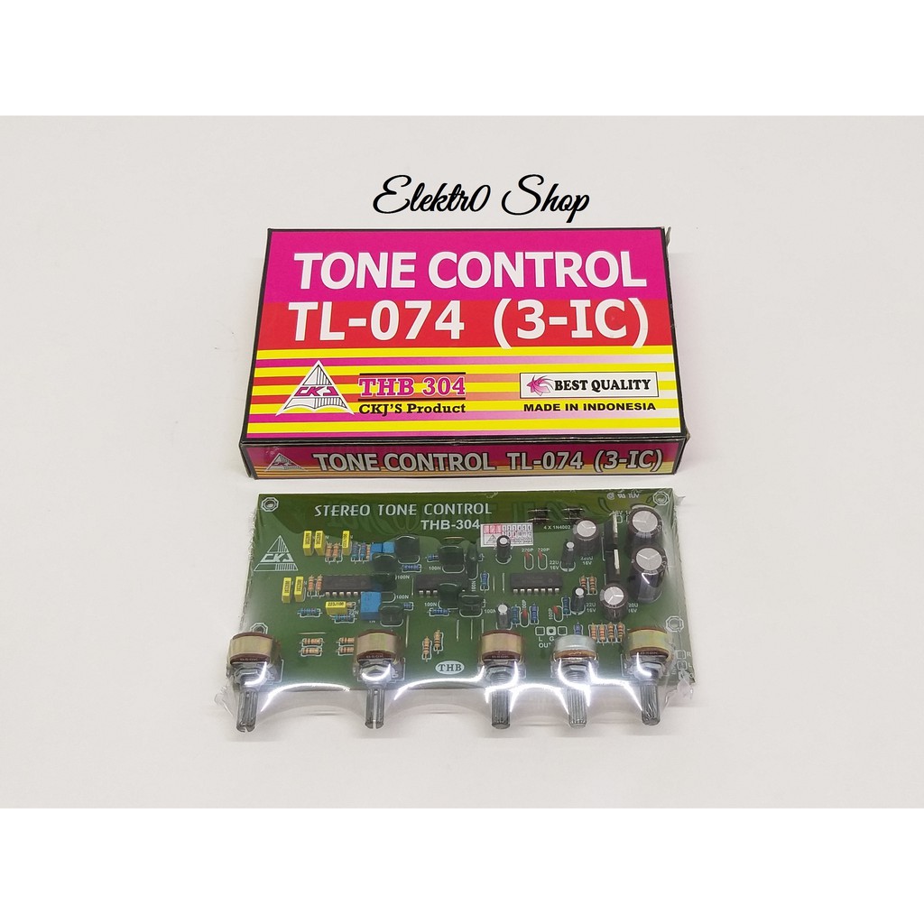 Tone Control TL-074 ( 3-IC )  Tone + Middle Stereo THB 304