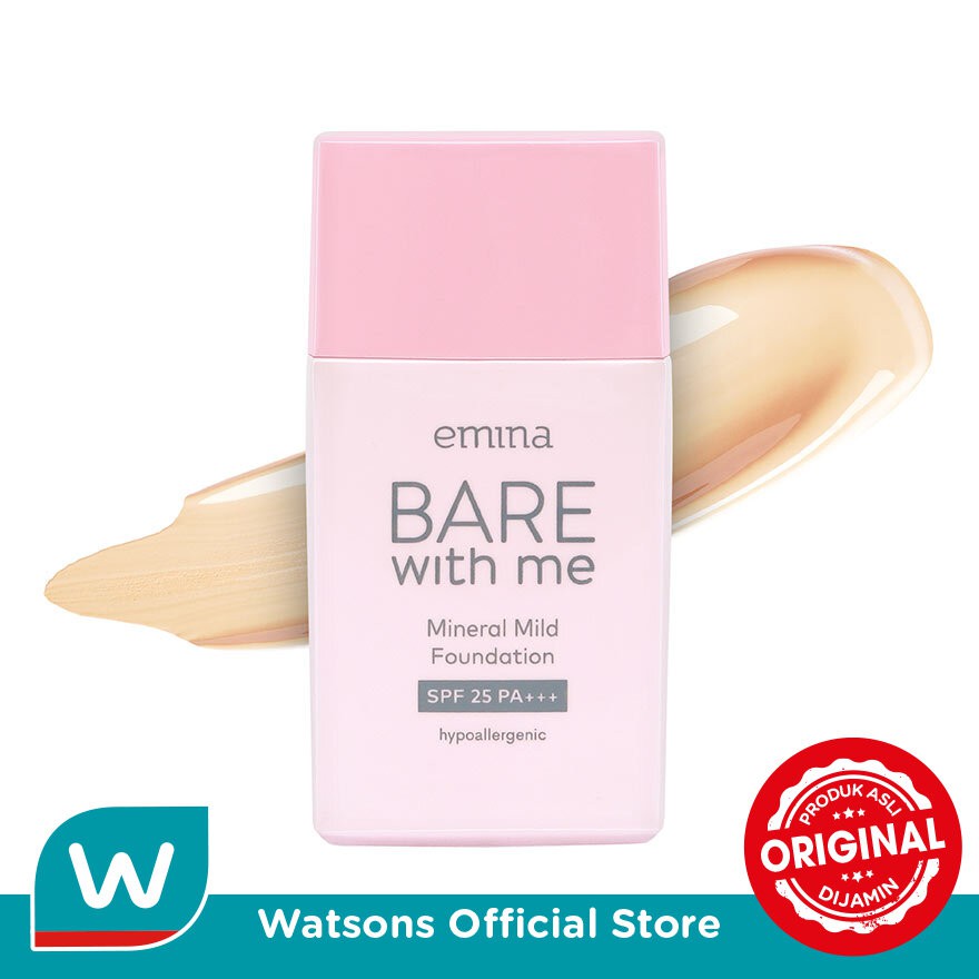 Emina Bare With Me Mineral Mild Foundation 02 Natural 30ml