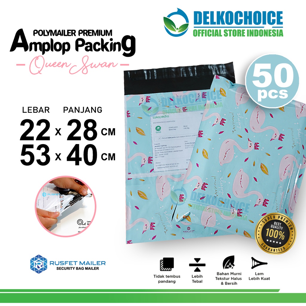 

Polymailer Queen Swan Amplop Plastik Packing OlShop Polimailer PREMIUM PACK