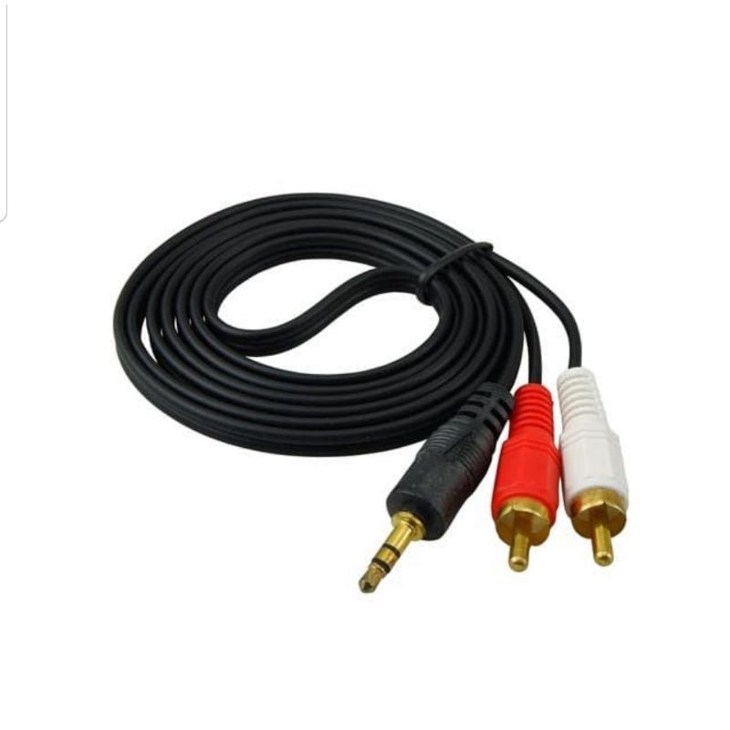 Kabel Audio 3.5mm to 2RCA (Putih, Merah) 1.5M