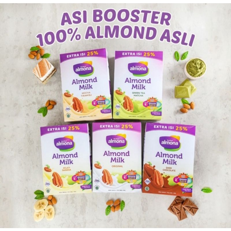 Almona Almond Milk Powder 175gr/Susu ASI Booster Dengan Ekstrak Daun Katuk