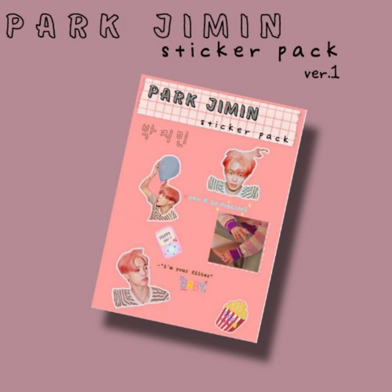

[ready stock] DECO STICKER PARK JIMIN BTS VER 1 STIKER VINLY STICKER DEKORASI DAILY JOURNAL STIKER FANMADE
