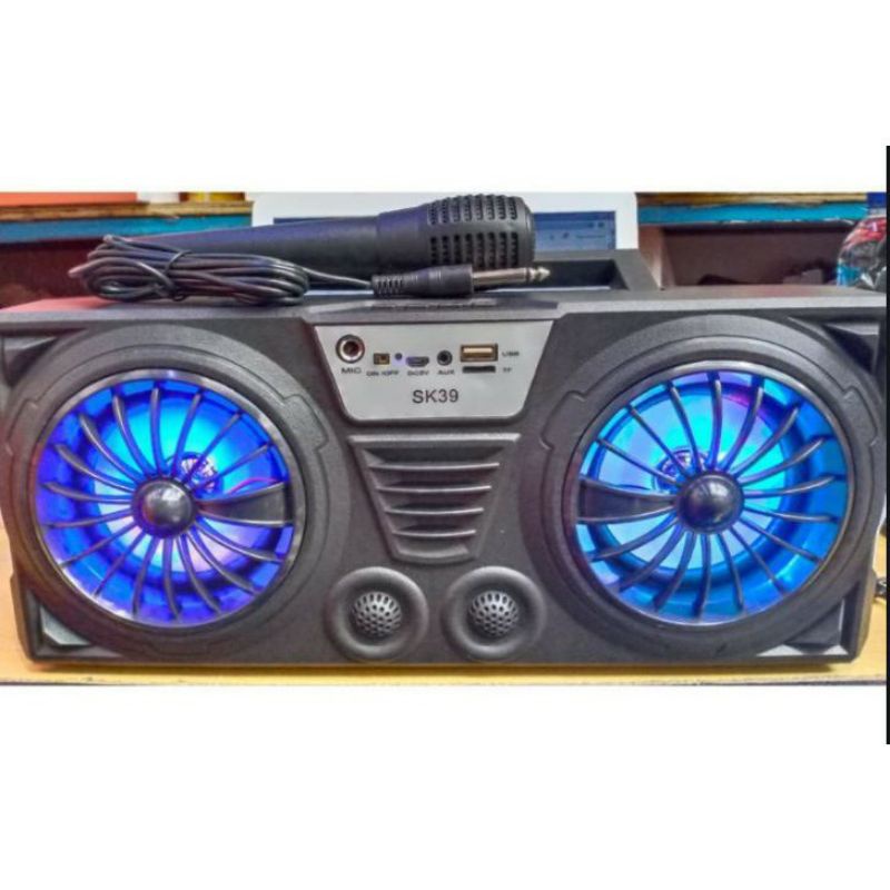 SPERAKER BLUETOOTH SK-39 + MIC KARAOKE PORTABLE / SPEAKER TWS SK 39