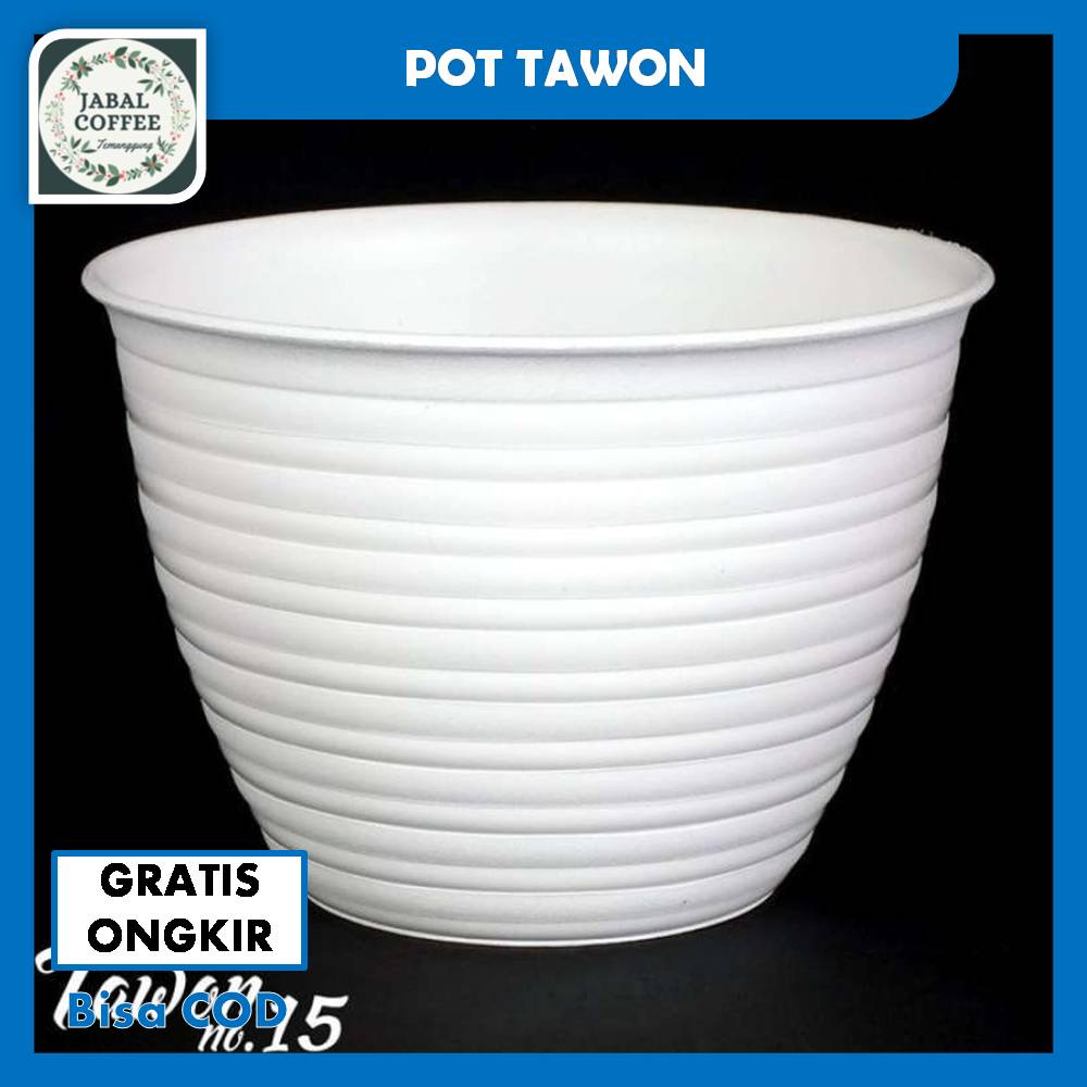 Pot Bunga Tawon Putih / PotTanaman Pirus / Pot Bunga / Pot Tanaman Tawon Guci Madu 20 x 16cmJ50