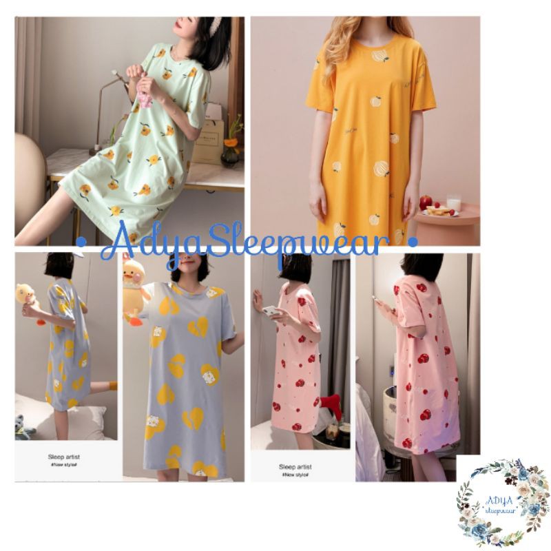 Baju Tidur Wanita model Daster Lengan Pendek