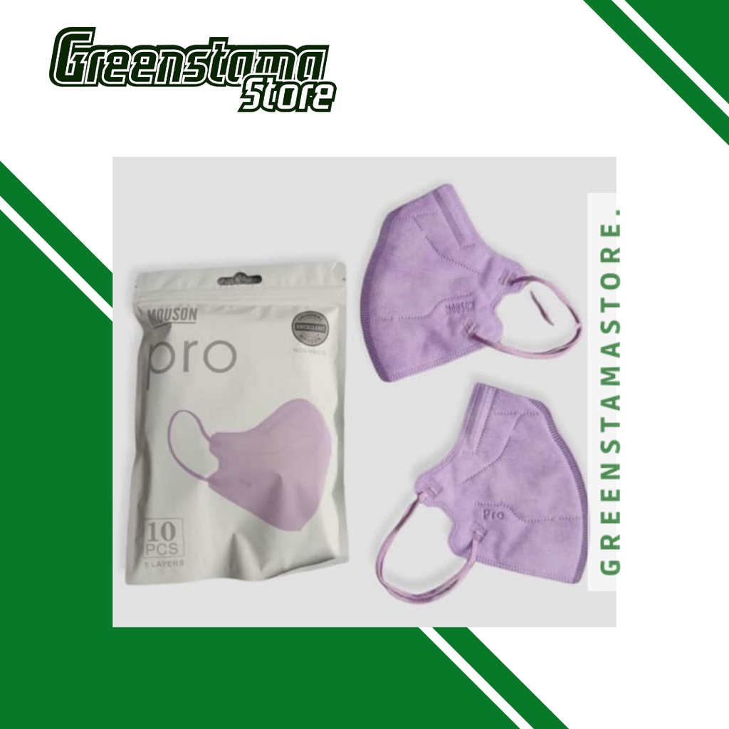 Masker KN95 Mouson Pro warna Purple isi 10pcs | KN95 Warna