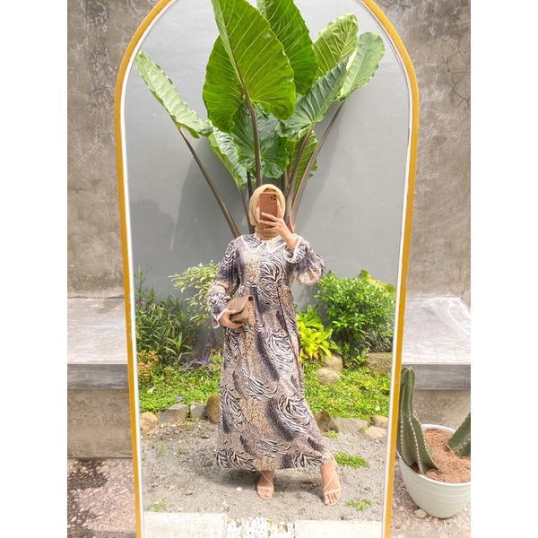 Dressfordaily Gamis Kinan Tali Korea Daster Rayon Style Fashion Wanita Premium Branded Viral Termura