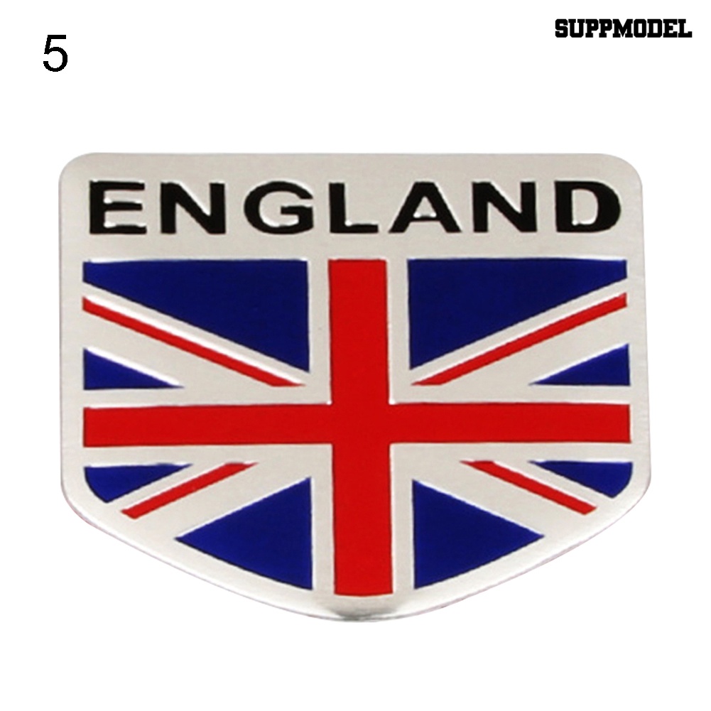 Stiker Emblem / Badge Motif Bendera Nasional 3D Untuk Dekorasi Body / Bumper / Jendela Mobil