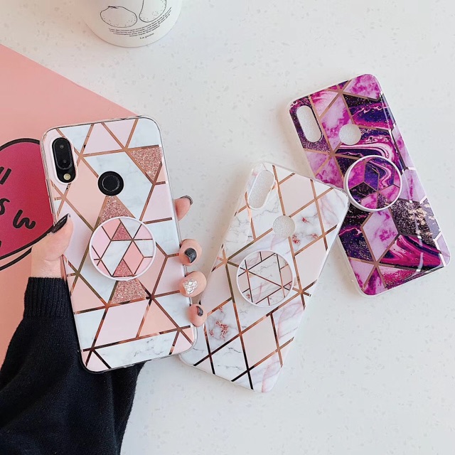 Marble Chrome Pink Samsung A10 A20 A30 A20s A30s A50s A50 A70 Xiaomi Redmi Note 5 6 7 8 pro S7 S8 S9