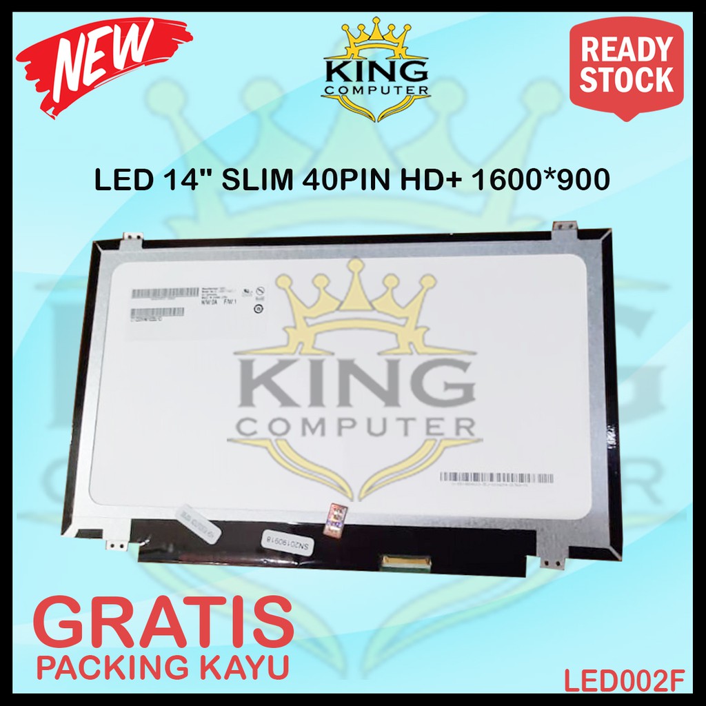 LCD LED LAPTOP 14 INCH SLIM 40 PIN HDplus 1600 X 900