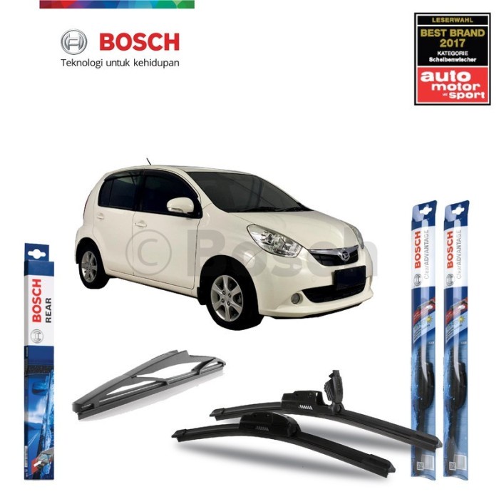 Wiper Depan Belakang Mazda Biante Bosch Frameless Clear Advantage